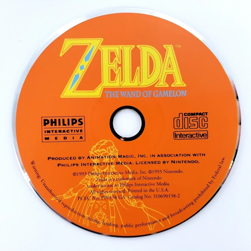 Zelda: The Wand of Gamelon (Philips CD-i, 1993) Complete w/ Slip Cover Tested
